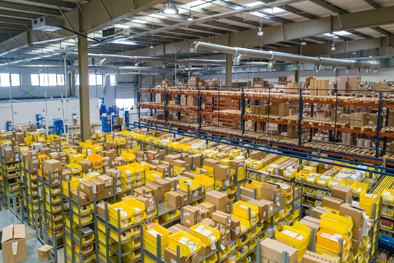 Export warehouse with industrial goods
